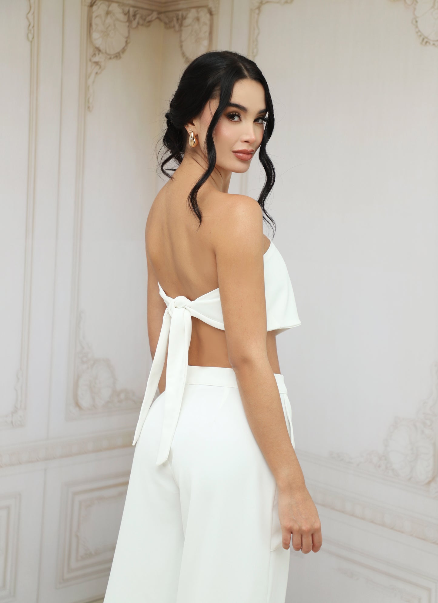 Pantalón Celeste Blanco