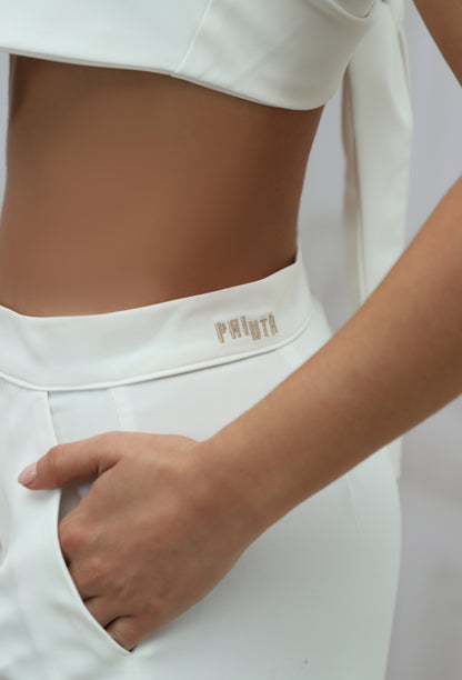 Pantalón Celeste Blanco
