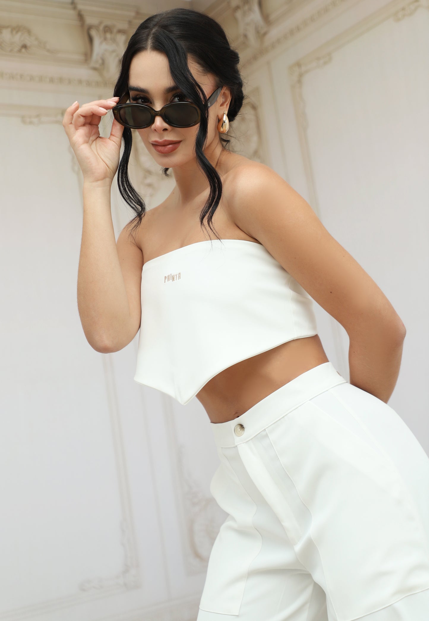 Pantalón Celeste Blanco
