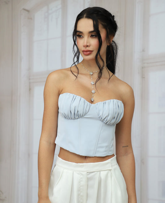 Corsé Robe Baby Blue